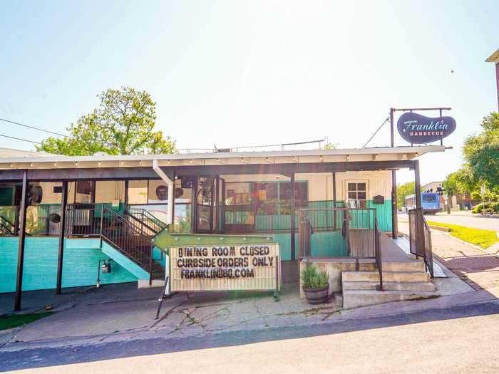 Lastly, Franklin Barbecue, which is known for its legendary barbecue and hours-long lines, looked deserted during the pandemic, although the restaurant, like others, is open for take-out orders.