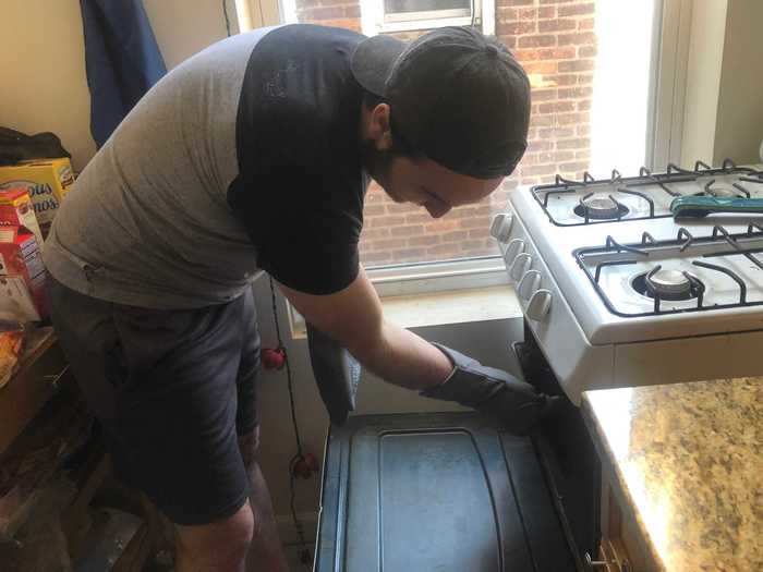 After an hour, it was finally time to put the dough in the oven.