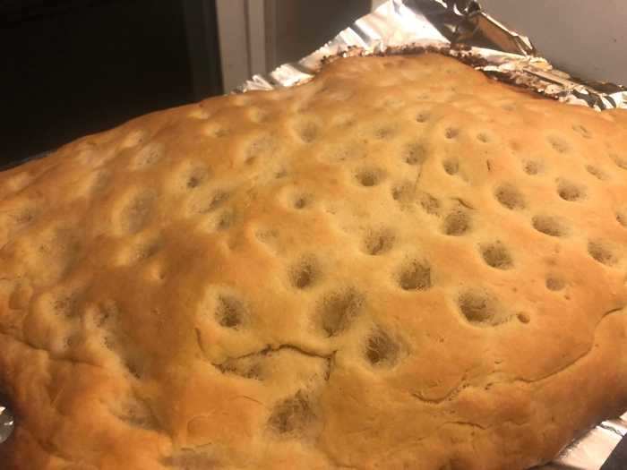 After baking the focaccia and eating it, I finally understood why so many people are obsessed with baking these days.