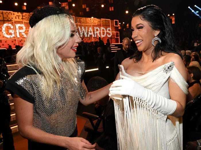 Cardi B met Lady Gaga at the 2019 Grammys and could not contain her excitement.