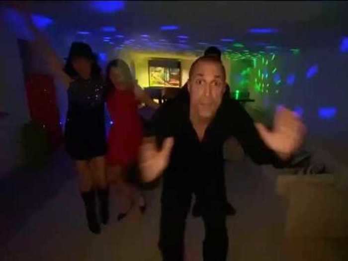 Nigel Barker and his family threw a disco party in their living room.