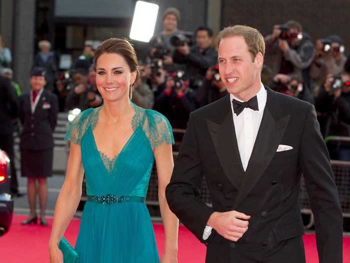 Middleton wore a memorable teal gown to a gala celebrating Great Britain