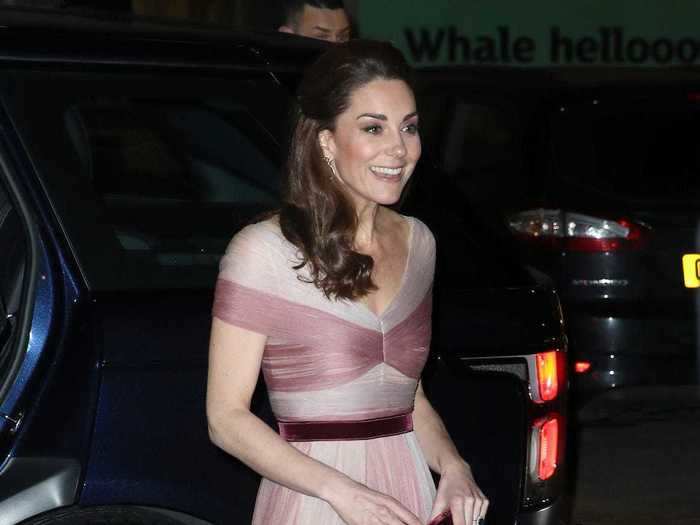 That same month, Middleton wore a rose-pink ball gown to the 100 Women in Finance gala in London.