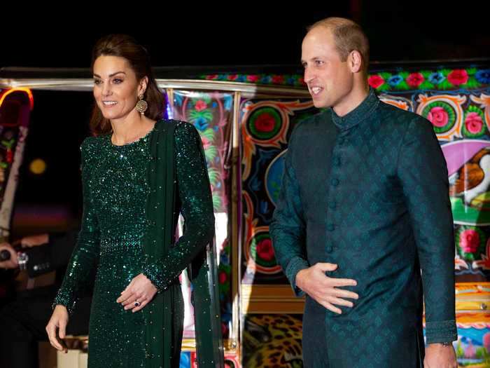 Middleton ended her royal tour of Pakistan in a gorgeous green dress.