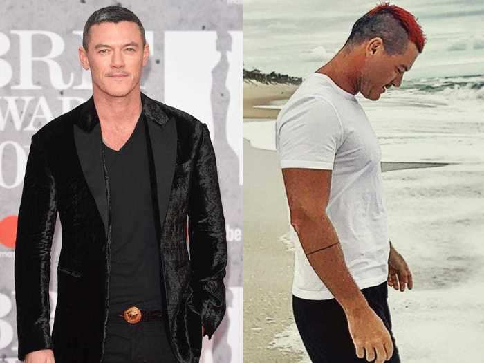 Luke Evans said his new hair color helps him channel a cartoon character.