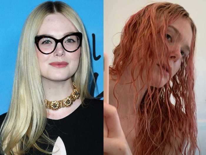 Elle Fanning also debuted a new color at the end of March.