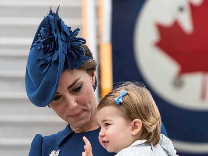 Even then, Charlotte had mastered the regal wave.