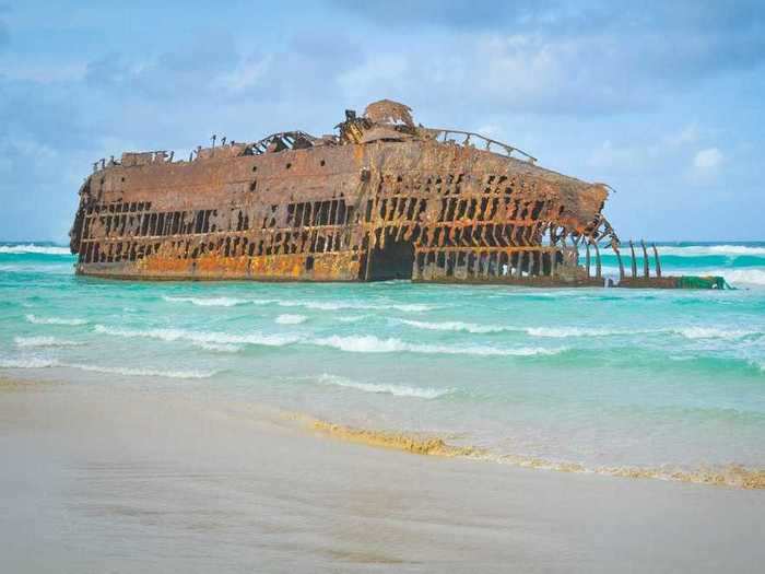 The Cabo Santa Maria, sent to South America by Spanish dictator Francisco Franco with gifts for his supporters, was wrecked on the shore of Boa Vista, Cape Verde.