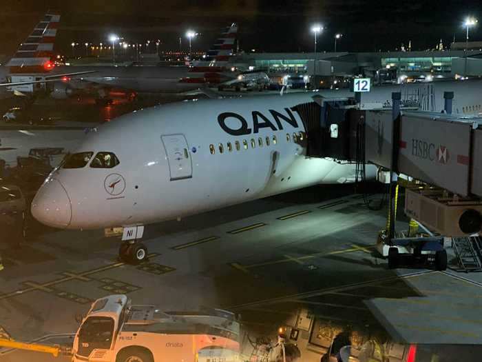 The first flight flew from New York to Sydney in October.