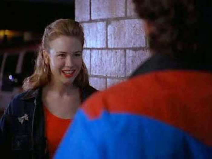 Zellweger had a minor role in "8 Seconds" (1994), which starred Luke Perry.