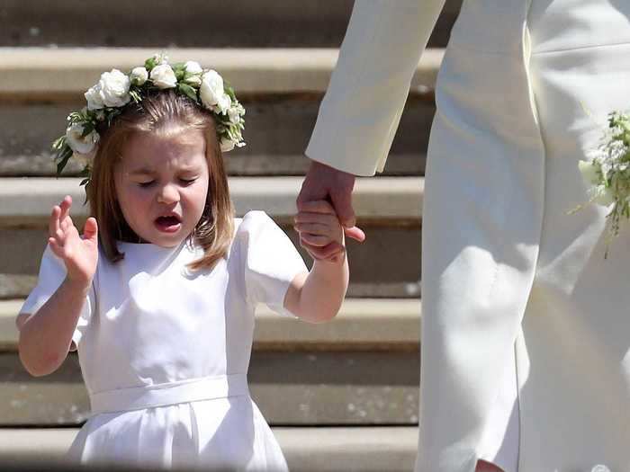 Princess Charlotte was photographed mid-sneeze at her uncle Harry