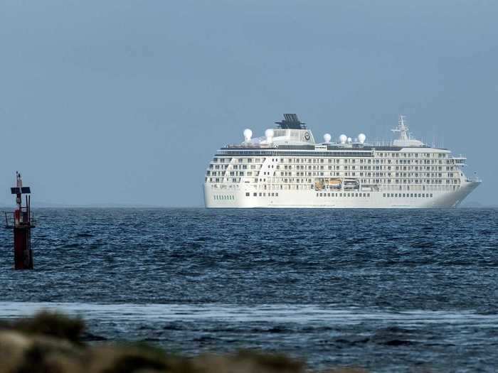 At first, the MV Artania was forced to anchor off-shore because Australian authorities were concerned about the potential virus risk posed by the cruise ship.