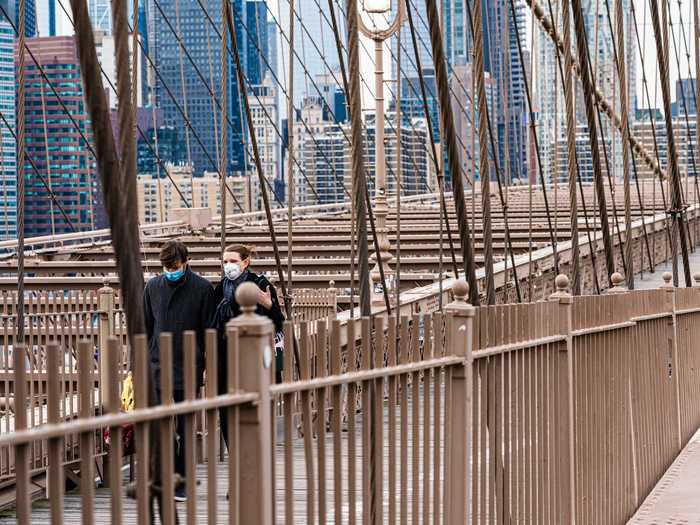 The tourists, usually a fixture on the bridge every single day and night, are gone.