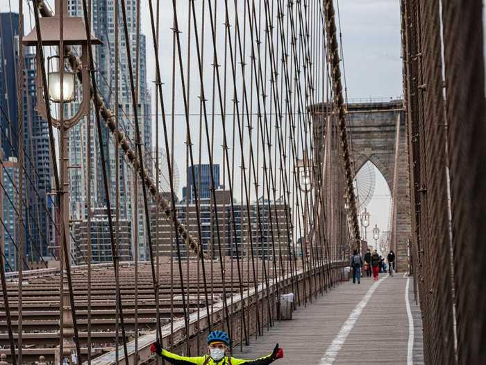 Biking over the bridge can be difficult when it