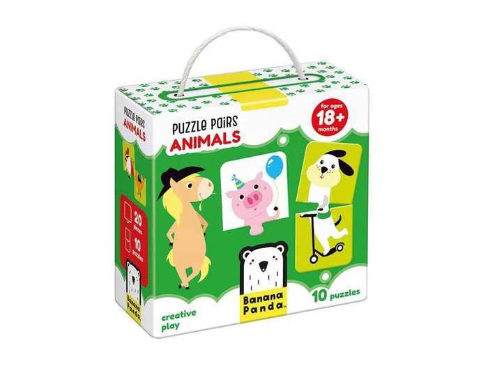 A set of fun 2-piece puzzles for practicing hand-eye coordination