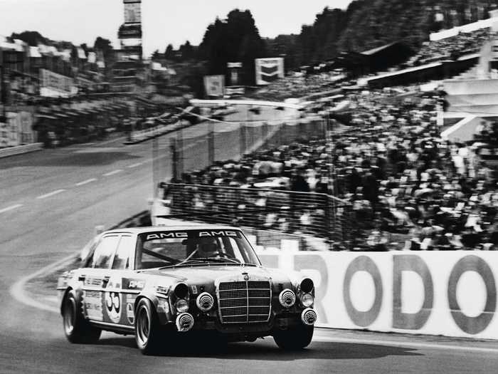 This is the AMG Mercedes 300 SEL 6.8, which took second place at the 1971 24 Hours of Spa.