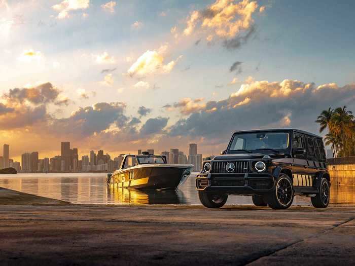 It costs $3 million. Here it is, sitting pretty with a special-edition Mercedes-AMG G 63.