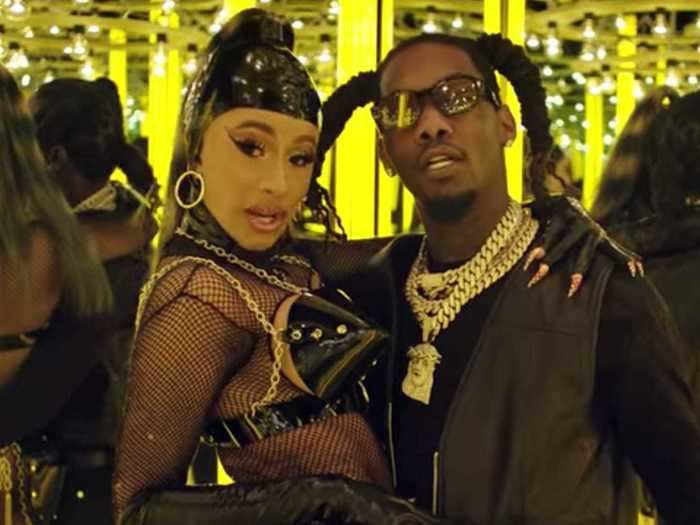 Cardi B and Offset packed on PDA in the music video for their song "Cloudt."