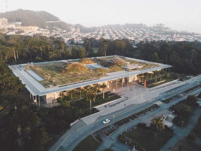 In San Francisco, California, the California Academy of Sciences Living Roof houses a variety of plant life.