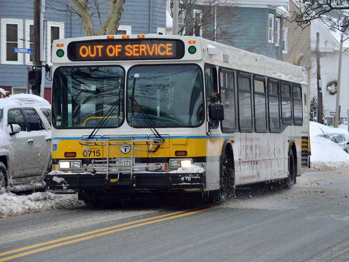 Even the MBTA bus, with its real-life counterpart seen here, is recognizable.