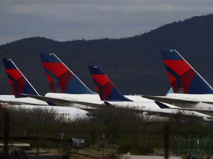 The first arrivals to Marana came in mid-March as it became clear to airlines that demand was drying up amidst a growing spread of the virus and travel restrictions that reduced the ability to travel for many. Delta Air Lines was among the first to send its jets here.