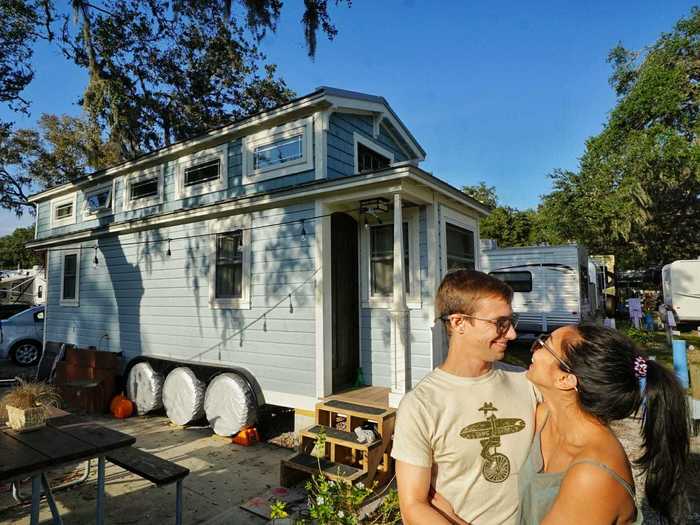 Tim and Sam live in a 270-square-foot house, which they call Tiffany the Tiny Home, in Florida.