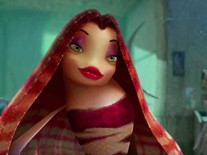 Jolie voiced Lola in the animated comedy "Shark Tale" (2004).