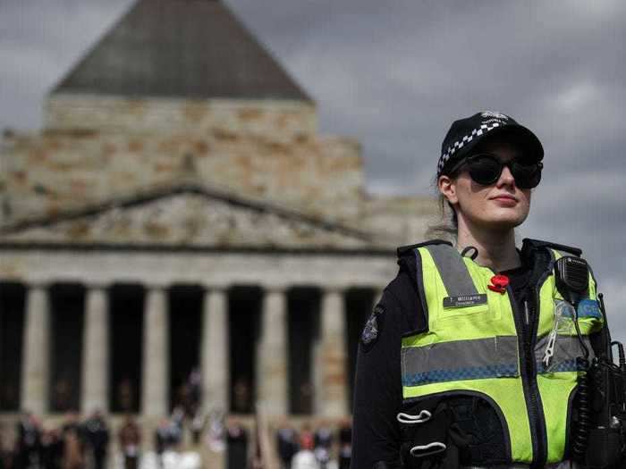 There is always an enhanced police presence at the site on Anzac Day.