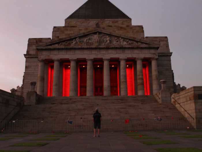 This year, about 75 people marked the occasion in front of the shrine.