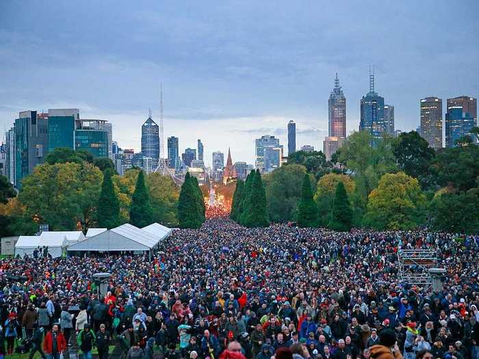 During the dawn services in previous years, the ground was barely visible due to so many people attending the festivities.