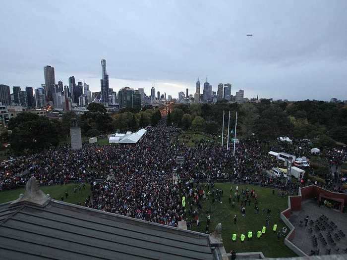 Despite the early-morning start time, the Shrine consistently brings in large gatherings.