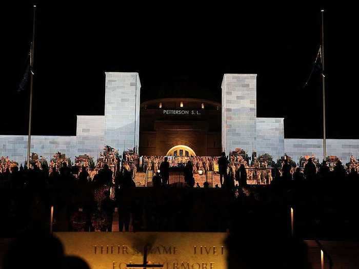 Tens of thousands also usually gather at other memorial sites around Australia. In 2016, massive crowds showed up at the Australian War Memorial in the Australian capital of Canberra.