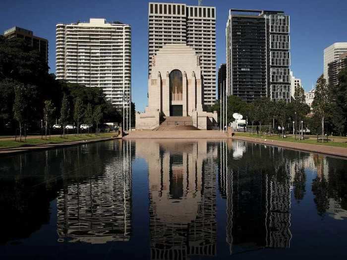 This year, the park was near-empty for the dawn service.