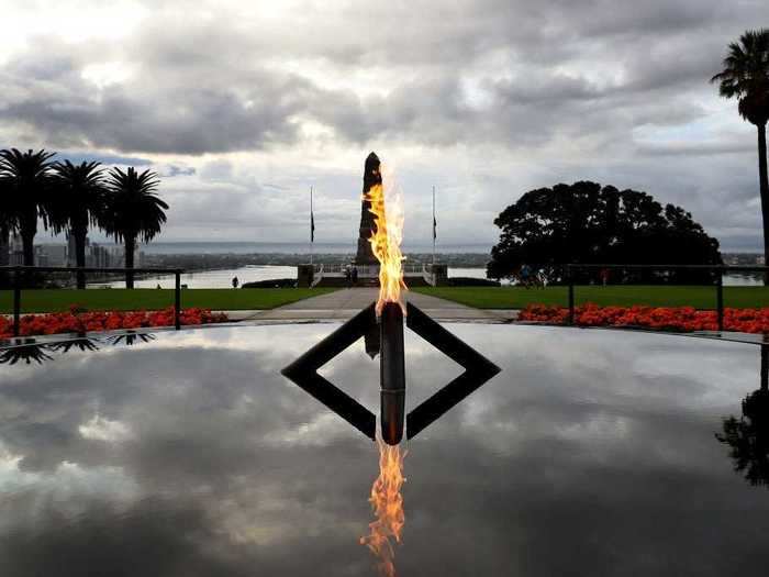 In Perth, the Flame of Remembrance and Pool of Reflection at the State War Memorial were also nearly empty at dawn this year.