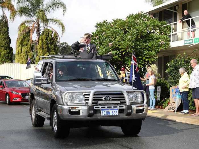 This year, people chose to participate in the parades from their cars.