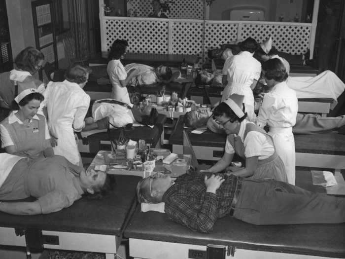 During the Korean War, nurses at the Denver Red Cross ran blood banks.