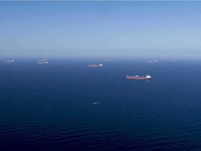 The tankers are carrying more than 40 million barrels of crude oil