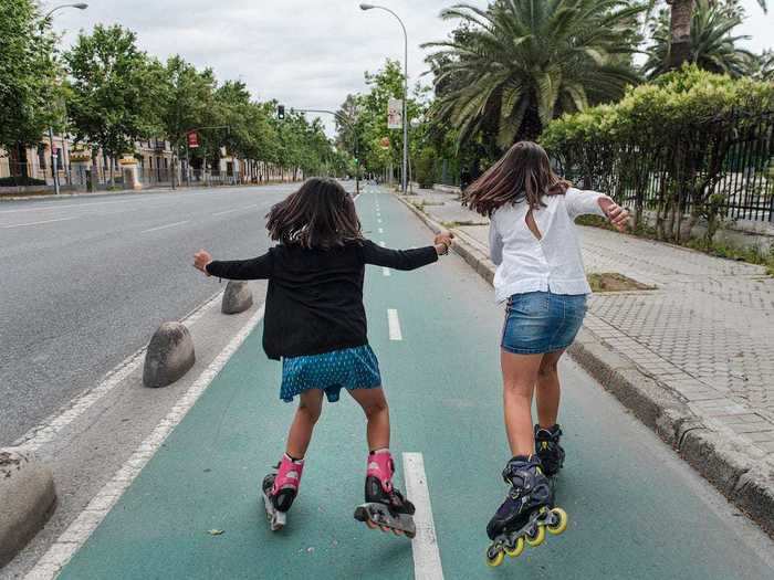 Friends have raced along bike paths.