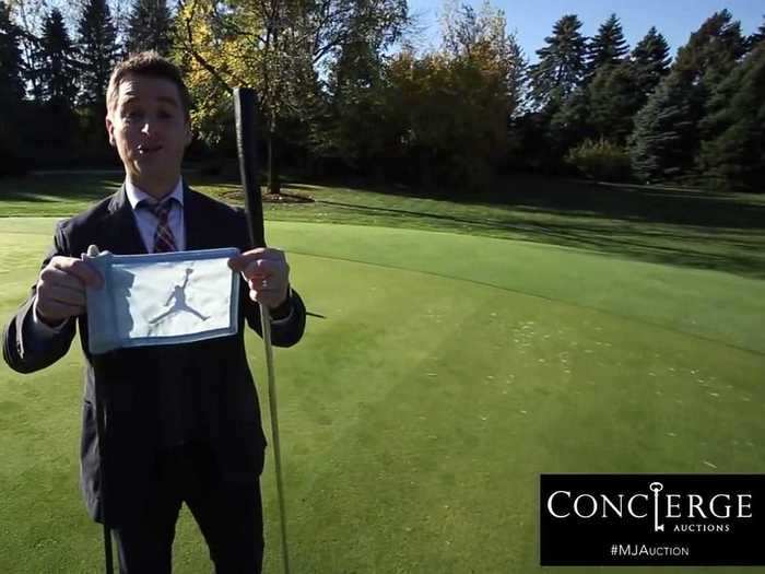 ... and a putting green with Jordan Brand flag sticks.