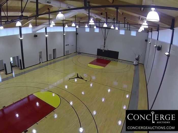 ... and, of course, a basketball court that is complete with a Jumpman logo at center court that includes Jordan