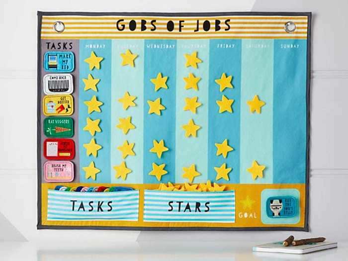 A rewarding chore chart for the littlest helpers