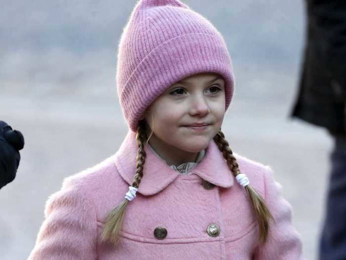 Princess Estelle, Duchess of Östergötland, is just 8 years old, but she