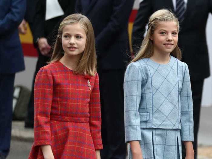 Princesses Sofia and Leonor are the daughters of Spain