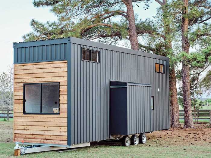 The tiny home allows for flexible living and customization.