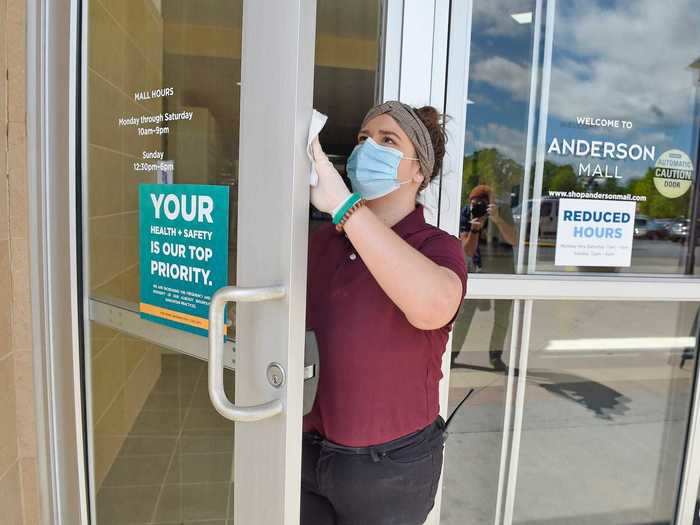 Meanwhile, mall employees on Friday prepared to let shoppers back inside. Many shopping centers across the state are operating on reduced hours.