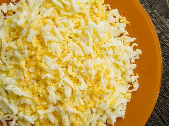 Hardboiled egg yolks can be used as a replacement for grated cheese.