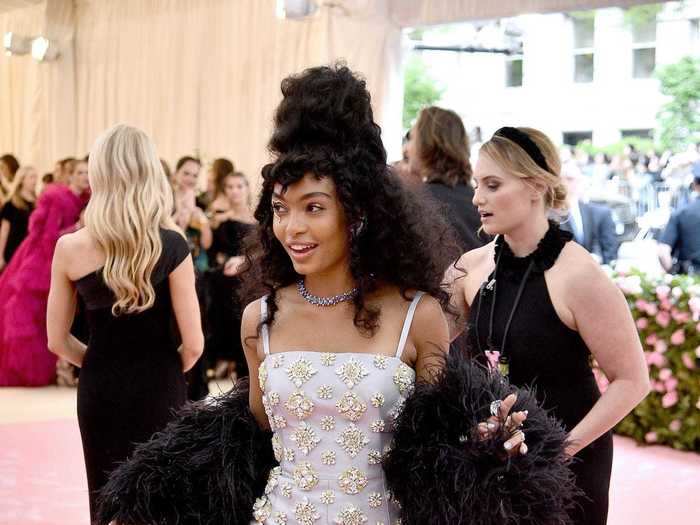 Yara Shahidi went with a custom Prada ensemble for the 2019 Met Gala.