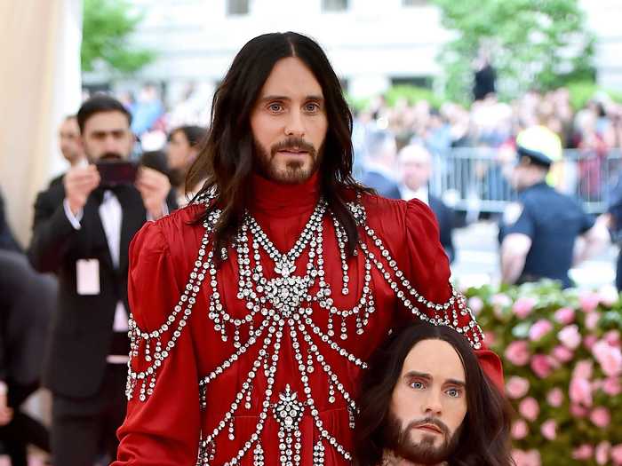 Jared Leto carried a replica of his head as an accessory in 2019.