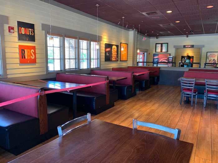 Inside the restaurant, tables will be spaced out to ensure a social distance can be maintained. Some booths will also be roped off for the same purpose.