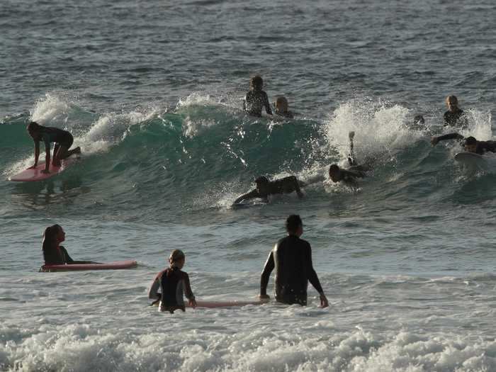 A lifeguard told The Daily Telegraph that they are keeping a close eye on social distancing and that most people seem to be abiding by those measures.